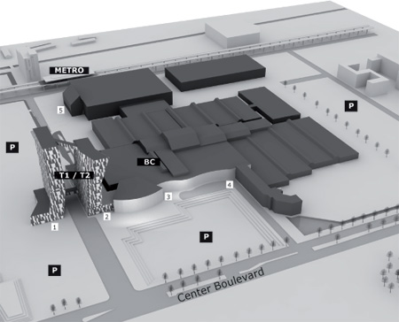 Security User Expo finder sted i Bella Centers Østhal, der har egen indgang (nr. 5 på skitsen).