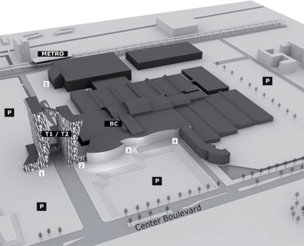 SecurityUser Expo vil bluive afholdt i Bella Centers Østhal, der har egen indgang (nr. 5 på skitsen).