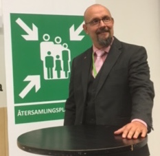 Peter Claeson, säkerhetschef Scandic Hotels, berättade om hotellkedjans arbete med både inre och yttre återsamlingsplatser vid olika scenarier.
