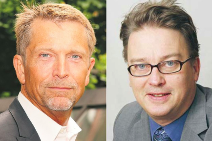 Dick Malmlund, vice ordförande för Säkerhet för Näringsliv och Samhälle (SNOS), och Lennart Alexandrie, chefredaktör på SecurityUser.com.