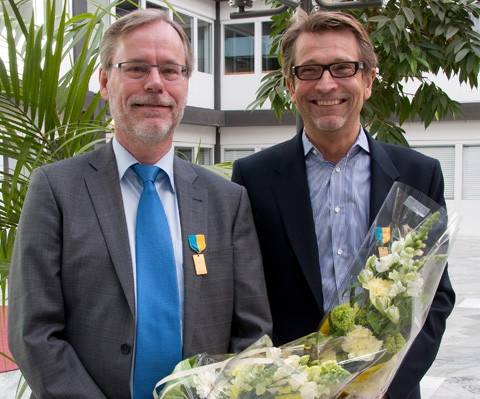 JAn Andersson, Generaldirektör på BRÅ, tv och Dick Malmlund, säkerhetschef Svensk Handel, th