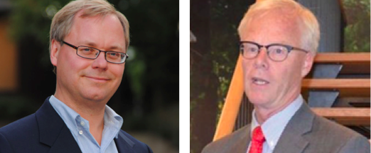 Martin Gren, grundare av Axis, och Alf Göransson, koncernchef för Securitas.