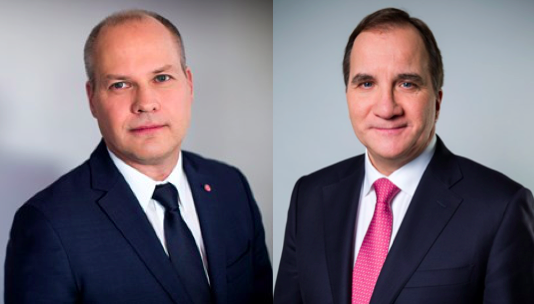 Justitieminister Morgan Johansson och statsminister Stefan Löfven.