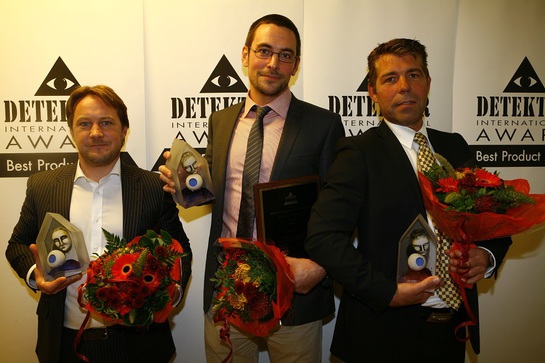 De tre vindere: Spencer Marshall fra HID, Erik Lindstein fra Embsec samt Björn Admeus fra Sony. De tre vindere: Spencer Marshall fra HID, Erik Lindstein fra Embsec samt Björn Admeus fra Sony.