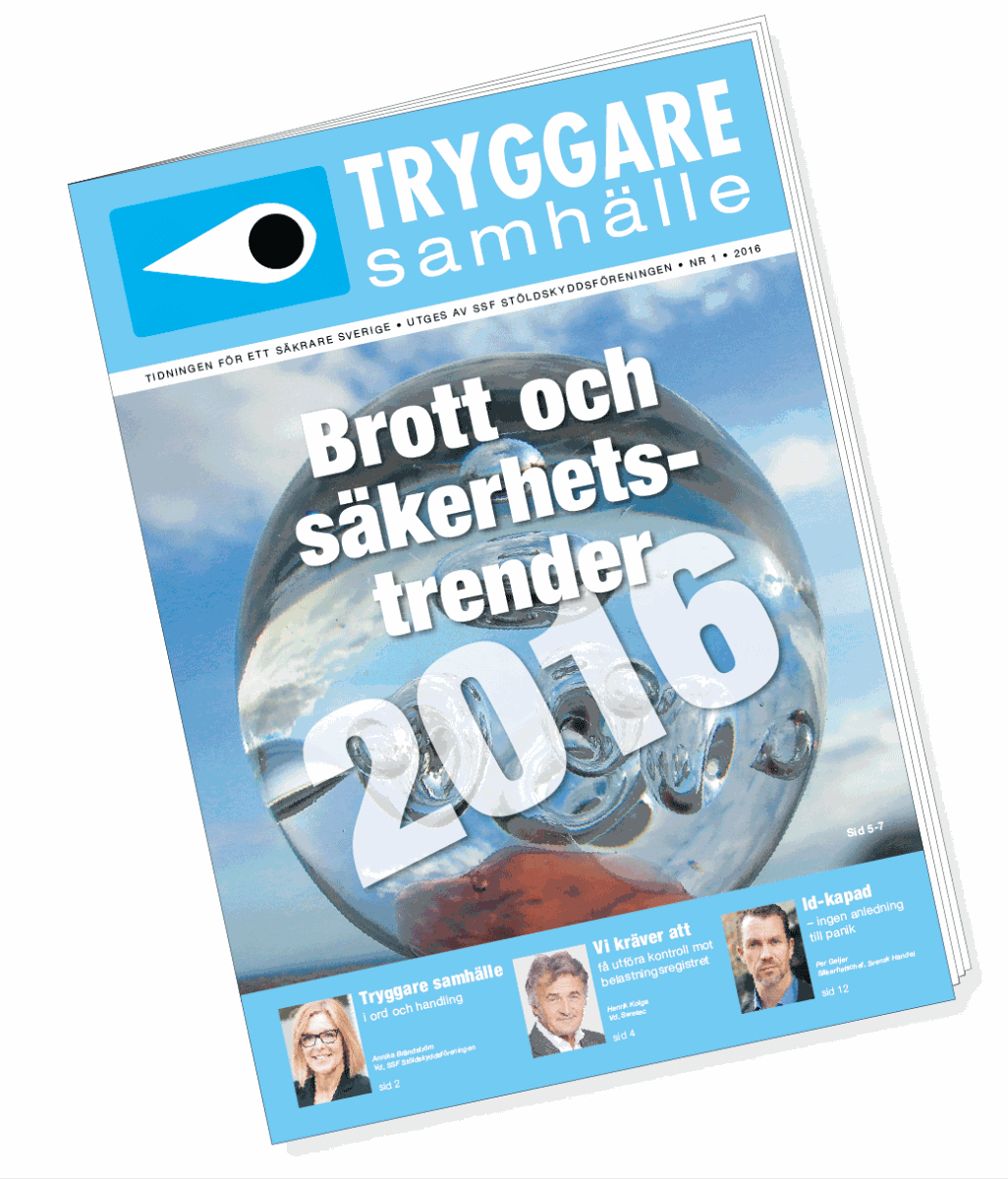 Ett tidigare nummer av tidningen Tryggare Samhälle.