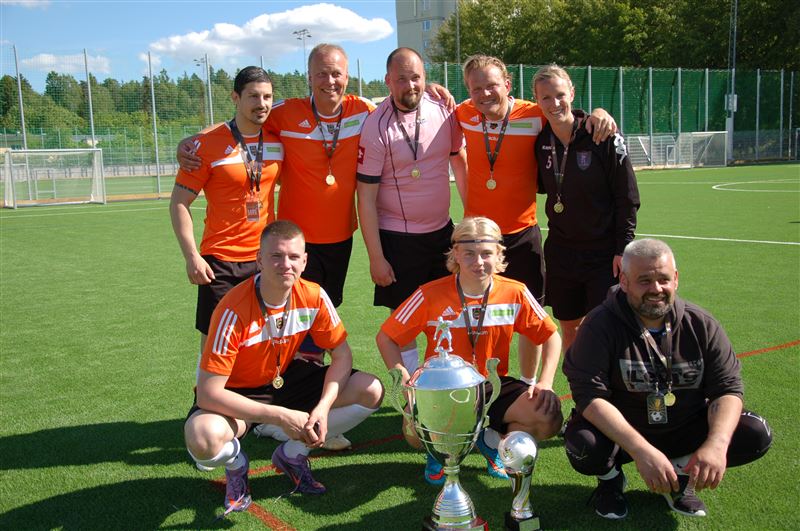 Årets vinnare av Detektor Football Cup. Addici Security vann finalen mot Rapid Bevakning.