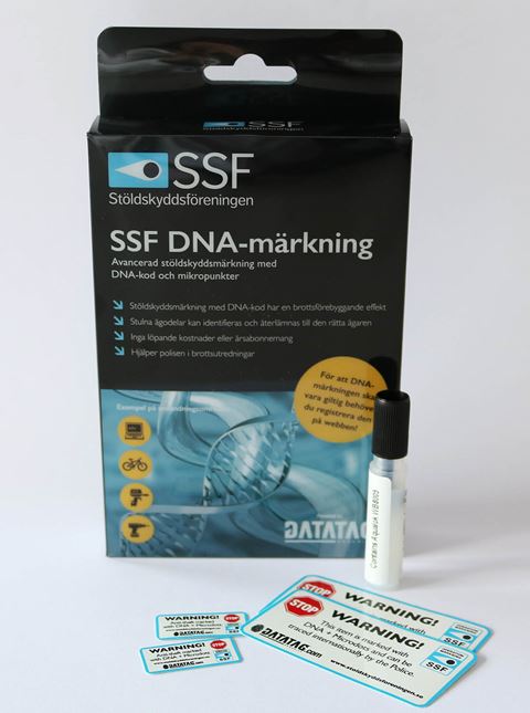 SSF Stöldskyddsföreningen och Infrologic arbetar med MärkDNA-fabrikatet  Datatag-Cesar.