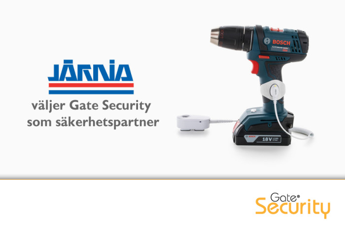 Gate Security fortsätter att leverera varularm och andra säkerhetsprodukter till Järnias butiker.