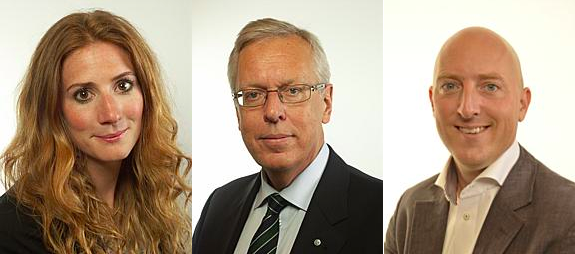 Caroline Szyber, Mats Odell och Stefan Svanström (foton: Riksdagsförvaltningen)