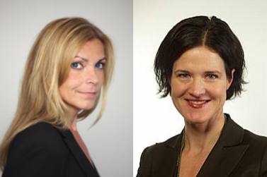 Polisförbundets ordförande Lena Nitz (foto: Pernille Tofte) och Moderaternas partiledare Anna Kinberg-Batra (foto: Riksdagen). 