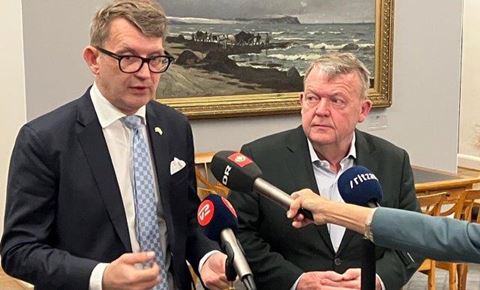 Troels Lund Poulsen og Lars Løkke Rasmussen. Foto: Forsvarsministeriet.