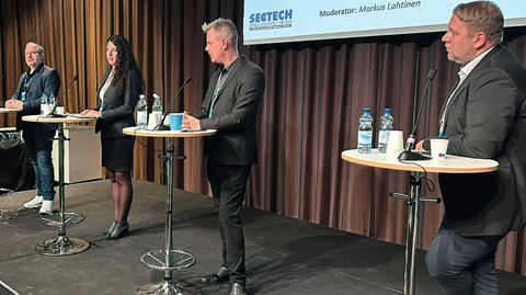 Paneldiskussion på Sectech hösten 2023.