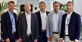 Smart Access är ett långt drivet tjänstekoncept som iscensatts av Certego i samarbete med Seriline. Från vänster: Pierre Parrman, CTO Seriline Tobias Eriksson, VD Certego Sverige, Joakim Halfwordson, affärsutvecklingschef,  Certego Scandinavia samt Lars Nilsson, VD för Certego Scandinavia och Freddie Parrman, VD för Seriline.