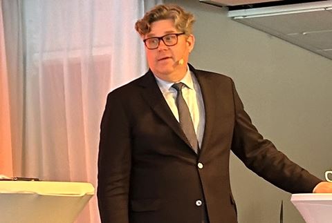 Justitieminister Gunnar Strömmer är tillbaka på scengolvet under Säkerhetsdagen 2026. Bilden är från förra årets event.