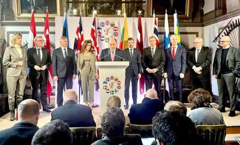 Joint Expeditionary Force er et britisk ledet forsvarssamarbejde mellem nordeuropæiske lande bestående af Danmark, Storbritannien, Norge, Sverige, Finland, Island, Nederlandene, Estland, Letland og Litauen. Foto: Forsvarsministeriet feb. 2022. 
