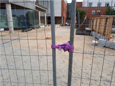Med lidt fingerfærdighed kan udbudne gæster komme ind på byggepladsen. Foto: Syd- og Sønderjyllands Politi.