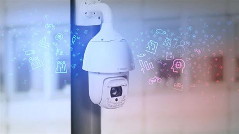 Autodome IP starlight 5100i IR, en ny Bosch-kamera, designad för utomhusbruk.