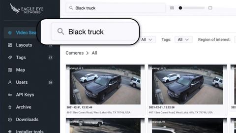 Med Eagle Eye Smart Video Search kan övervakningsvideo sökas på samma sätt som sökningargörs på internet.