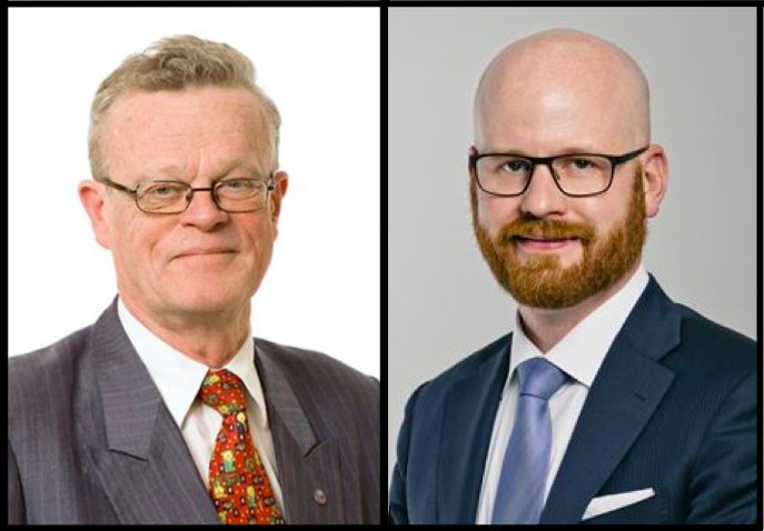 Björn Eriksson, ordförande för Säkerhetsbranschen, och Johan Färm, AD Addici Security.