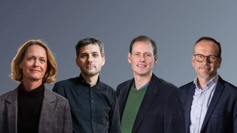 Innovationspartnerskabet Next Generation Cyber Security. Fra venstre: Malene Stidsen, programchef, Industriens Fond, Thomas Riisgaard Hansen, direktør i Digital Research Centre Denmark, Jeffrey Scott Saunders, Chief Technology Officer, National Defence Technology Center og Peer Heldgaard Kristensen, direktør, Security Tech Space,