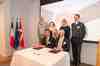 Til underskriftsceremonien var også den franske forsvarsminister, Florence Parly, hendes danske kollega Trine Bramsen og prins Joachim - i sin egenskab af forsvarsattaché. Foto: Weibel.