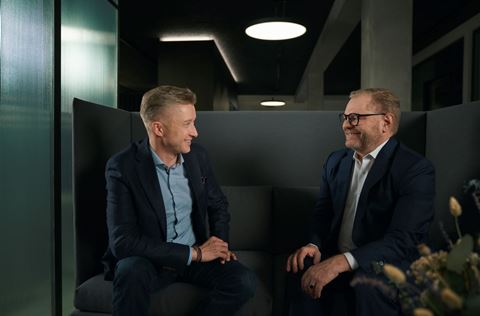 To tilfredse direktører: CEO Thomas Jensen og CFO Lars Larsen.