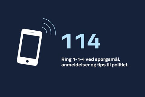 Ring 114, hvis du ser mistænkelige personer, der lusker rundt i nabolaget. Ring 112, hvis du ser en tyv i færd med at bryde ind, opfordrer politiet.