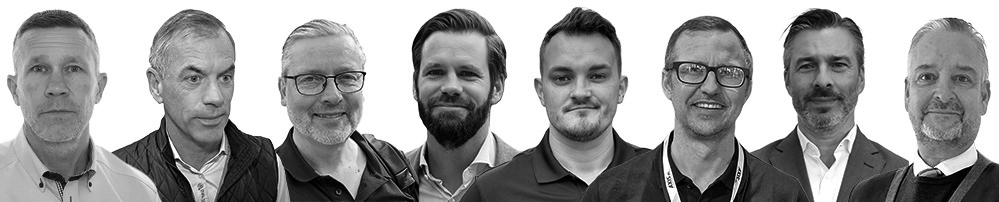 Thomas Rehlin, Assa Abloy, Pierre Parrman, Seriline, Anders Karlsson, Iqsight, Oscar Castler, Securitas Technology, Billy Olsson, ISG Nordic, Jimmy Ek, Axis Communications, Per Mayak, Nexus Group och Fredrik Boye, Dipar.