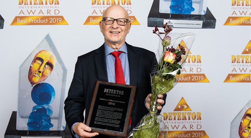 Lennart Person, mottagare av Detektor Lifetime Achievement Award 2019.