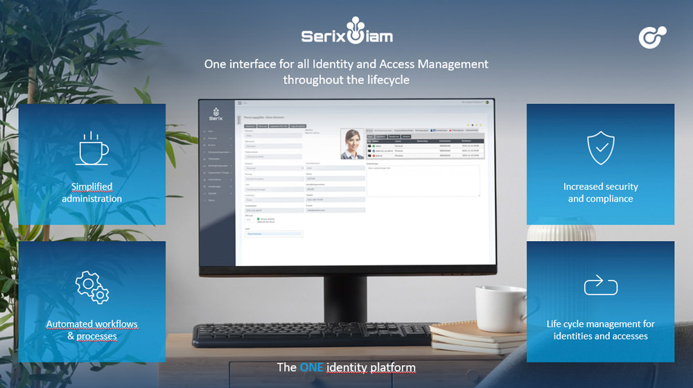 Serix IAM erbjuder ett användargränssnitt för ID- och accesshantering.