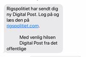 Sådan ser den sms ud, som politiet nu advarer mod.