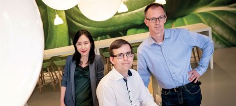 The team behind the invention of Zipstream compression technology, from left: Xing Danielsson Fan, Viktor Edpalm and Stefan Lundberg.