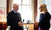 Ny Kommitteret for Hjemmeværnet Søren Gade og Forsvarsministeriet Trine Bramsen. Foto: Forsvarsministeriet. 