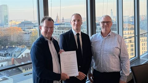 Jürgen Stein, Goldfunk Sicherheitstechnik, Johan Martinsson, Head of M&A på Prosero Security och Michael Ackert, Goldfunk Sicherheitstechnik.