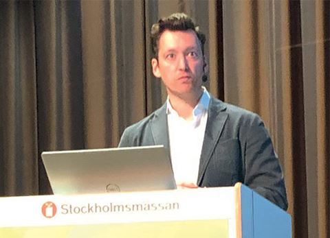 James McHale inledde seminarieprogrammet på Sectech i Stockholm den 25 oktober.