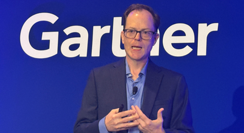 Gartner analyst John Watts presenting the 2026-2027 Threatscape on stage at Gartner Security & Risk Management Summit. Image courtesy of Gartner Gartner analyst John Watts presenting the 2026-2027 Threatscape on stage at Gartner Security & Risk Management Summit.