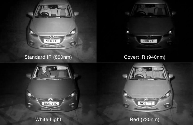 With many ANPR systems, visible light is filtered out and only IR light is used by the camera. 