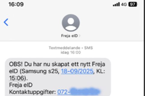 Exempel på bluff-SMS.