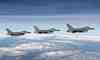 Arkivfoto: Danske F-16 kampfly over Norge under den seneste Arctic Challenge Exercise. Foto: Forsvaret 